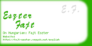 eszter fajt business card